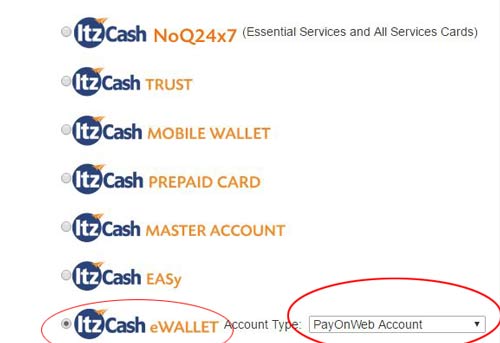 ITZ cash options bank settings